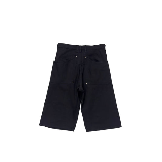 Black denim shorts