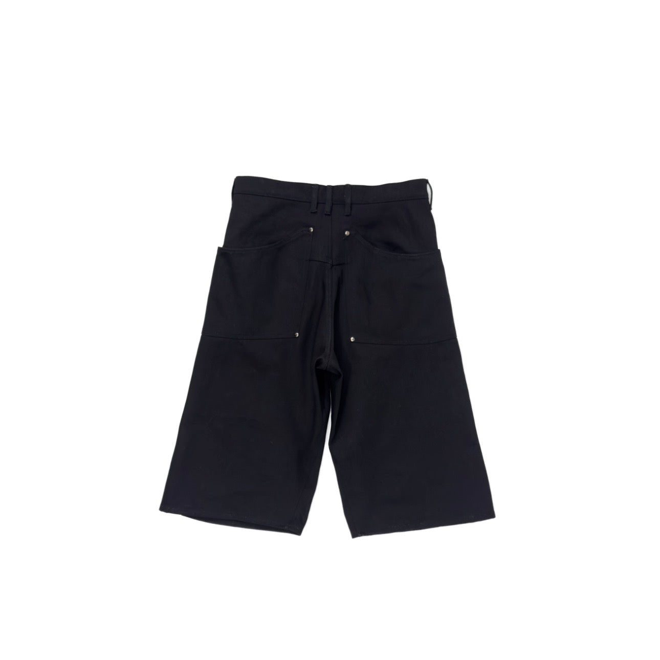 Black denim shorts